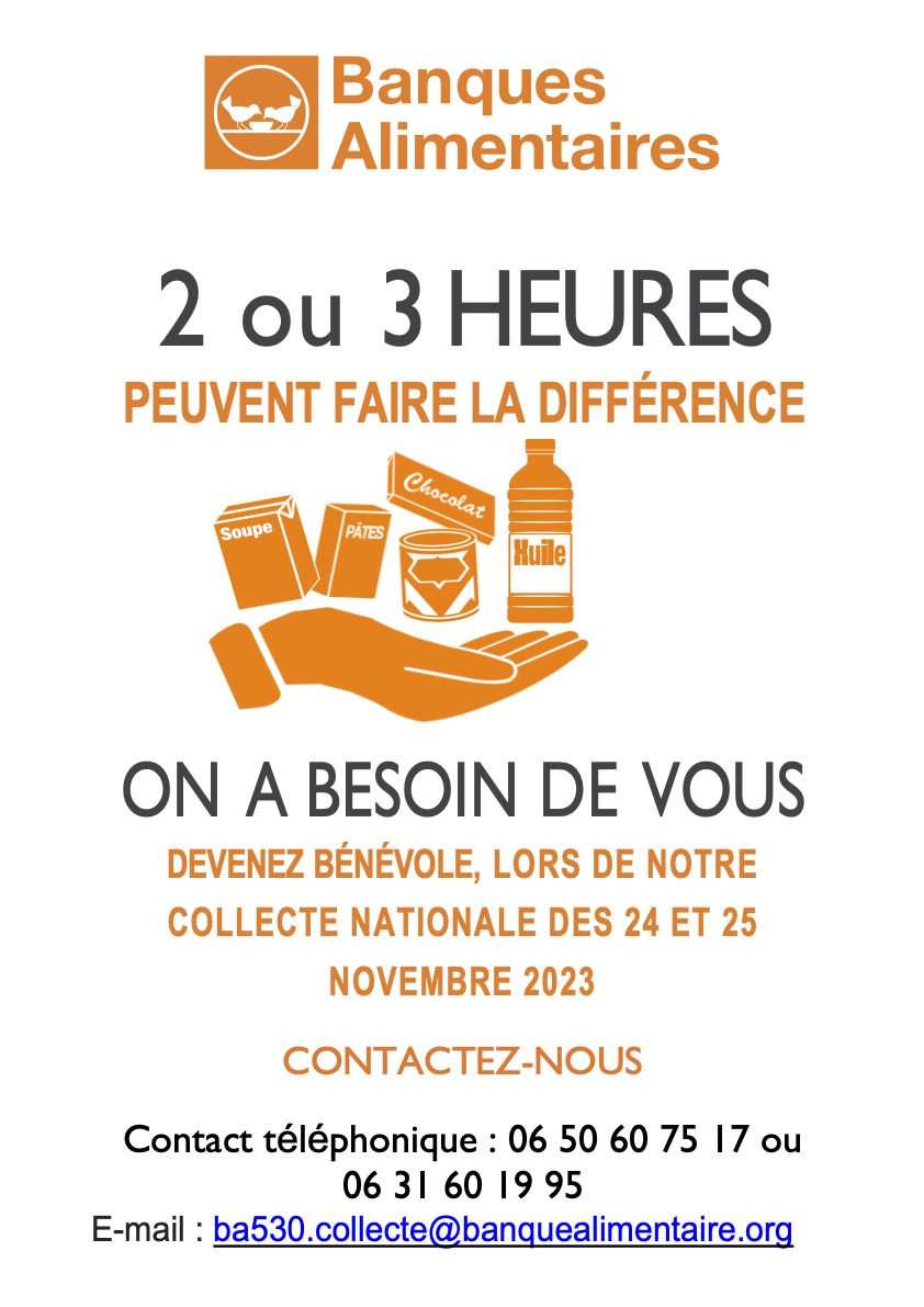bénévolat banque alimentaire