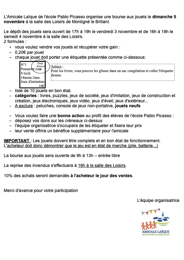 Monti Jouets Dimanche 5 novembre 10h13h
