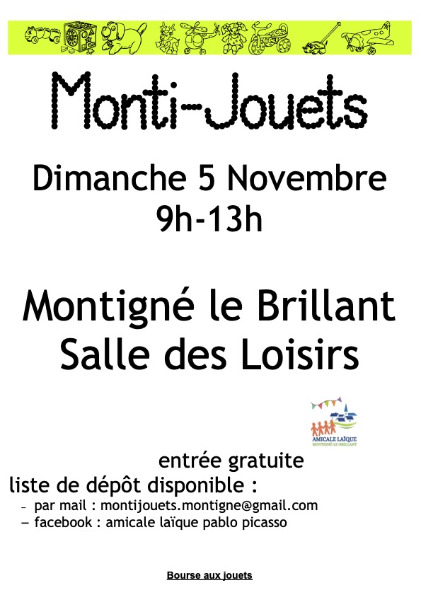 Monti Jouets Dimanche 5 novembre 10h13h