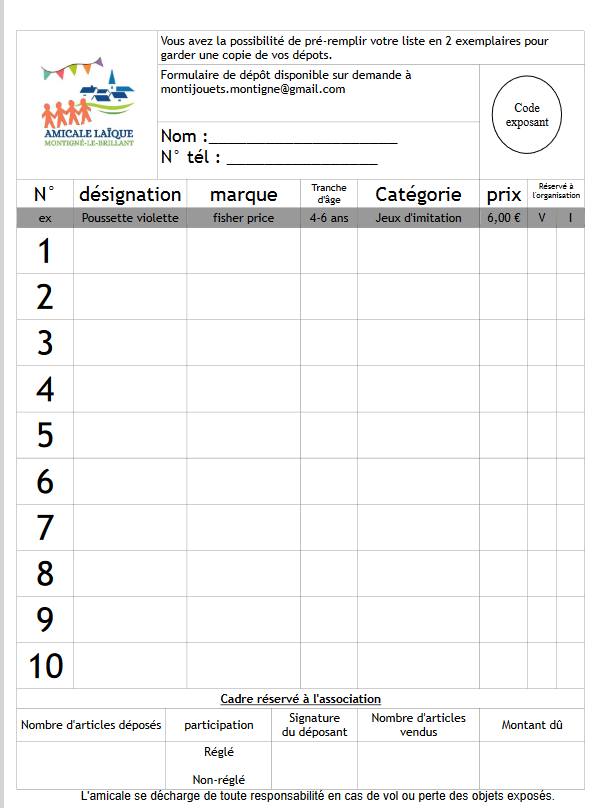 liste bourse jouets 