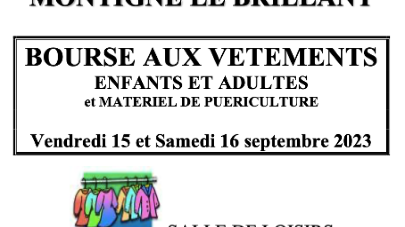 bourse vêtements 