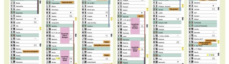 Calendrier 2025