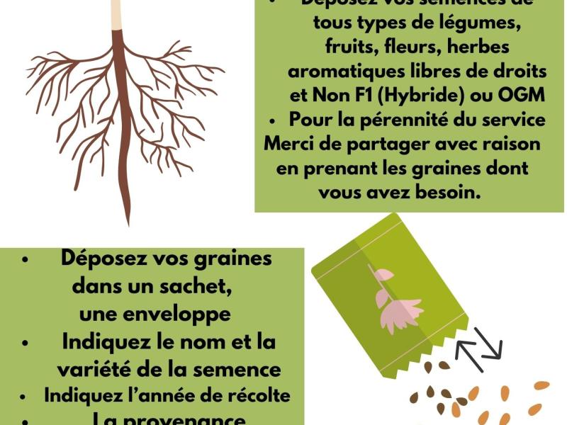 GRAINOTHÈQUE OUVERTE DEVANT LA BIBLOTHÈQUE